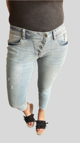 Jeans Malibu 7/8 stretch denim vintage denim BUENA VISTA