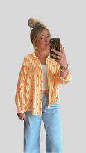 Laden Sie das Bild in den Galerie-Viewer, Musselinbluse Le44ony yellow stripe (XS-XXL)