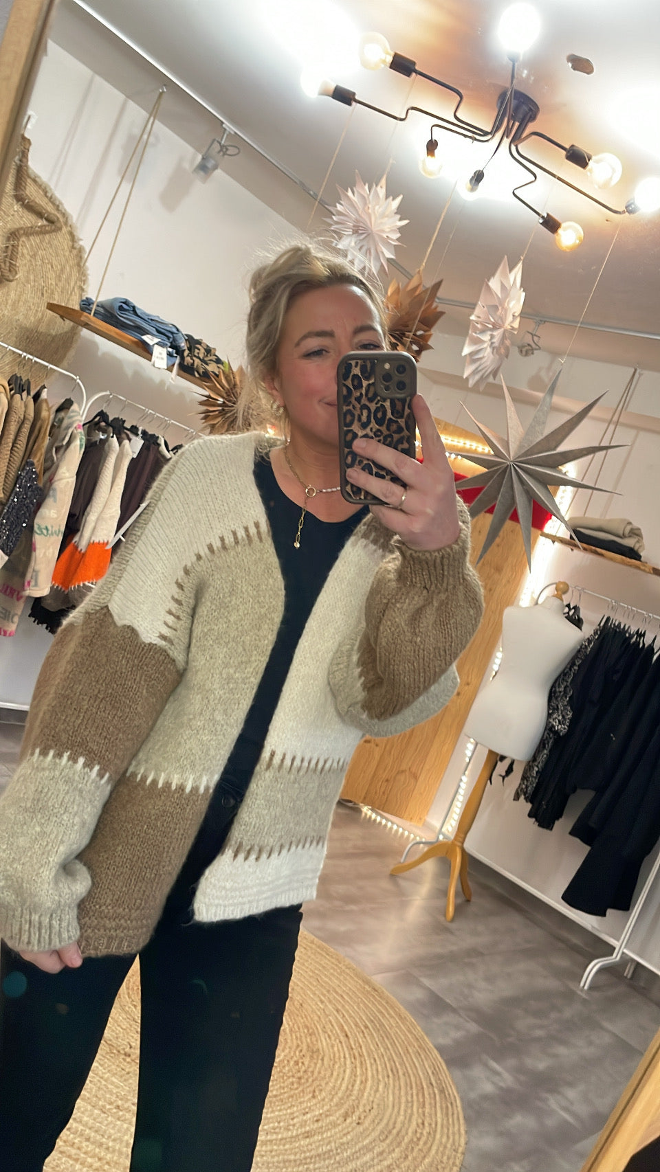 Cardigan in Beige, onesize (36 bis 44/46)