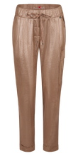 Laden Sie das Bild in den Galerie-Viewer, Jogg-Pants Cargo knit brown glitter BUENA VISTA