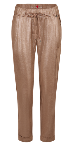 Jogg-Pants Cargo knit brown glitter BUENA VISTA