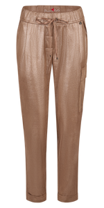 Jogg-Pants Cargo knit brown glitter BUENA VISTA