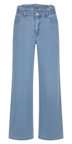 Ruffled Wide Leg light denim BUENA VISTA
