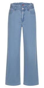 Ruffled Wide Leg light denim BUENA VISTA