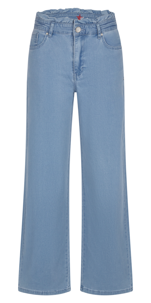 Ruffled Wide Leg light denim BUENA VISTA