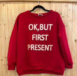 Pullover OK Present Rot