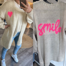 Laden Sie das Bild in den Galerie-Viewer, Cardigan So44uri beige/neonpink (XS/S-L/XL)