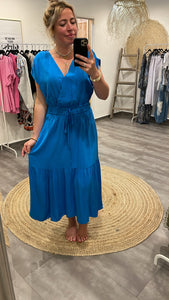 Midi-Kleid mediterranian blue 2258 BROADWAY Fashion Gr M & L