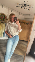 Laden Sie das Bild in den Galerie-Viewer, Bluse Ly44di offwhite/matcha XS-XXL