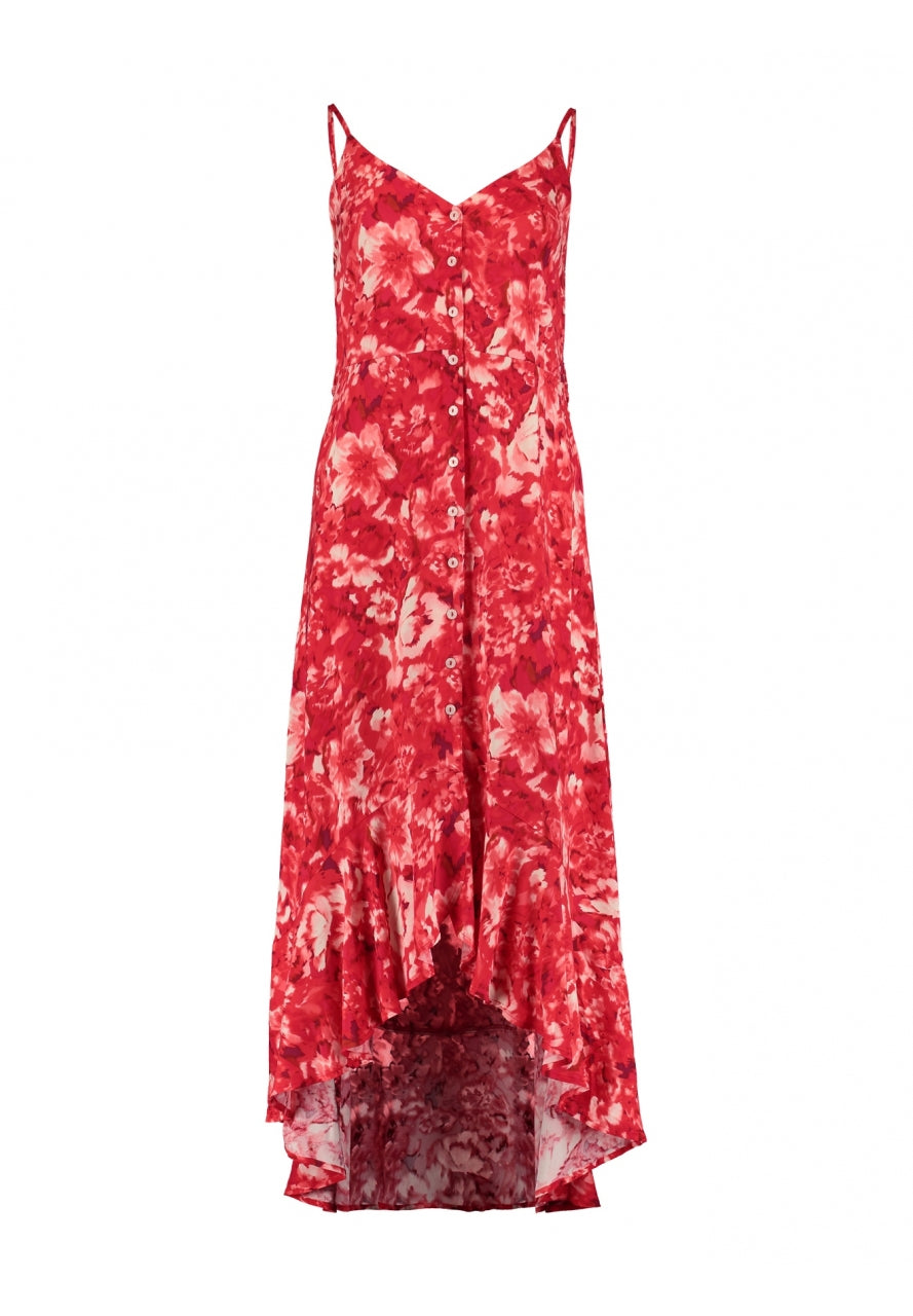 Kleid mit Blumenprint rot Gr.XL