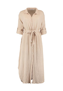 Musselin-Kleid Jo44ni beige (XS-XXL)