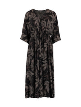 Laden Sie das Bild in den Galerie-Viewer, Midi-Kleid Li44u black leaf (XS-XXL)