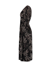 Laden Sie das Bild in den Galerie-Viewer, Midi-Kleid Li44u black leaf (XS-XXL)