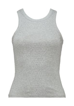 Laden Sie das Bild in den Galerie-Viewer, Ripp-Top Ma44rcella grau Strass (XS-XXL)