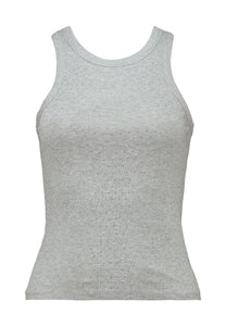 Ripp-Top Ma44rcella grau Strass (XS-XXL)
