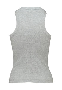 Ripp-Top Ma44rcella grau Strass (XS-XXL)