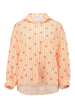 Laden Sie das Bild in den Galerie-Viewer, Musselinbluse Le44ony yellow stripe (XS-XXL)