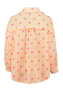 Musselinbluse Le44ony yellow stripe (XS-XXL)