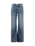 Jeans Ha44riet middleblue/darkred hearts (XS-XXL)