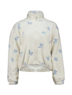 Teddy-Jacke Po44lly lightblue flowers (XS-XXL)