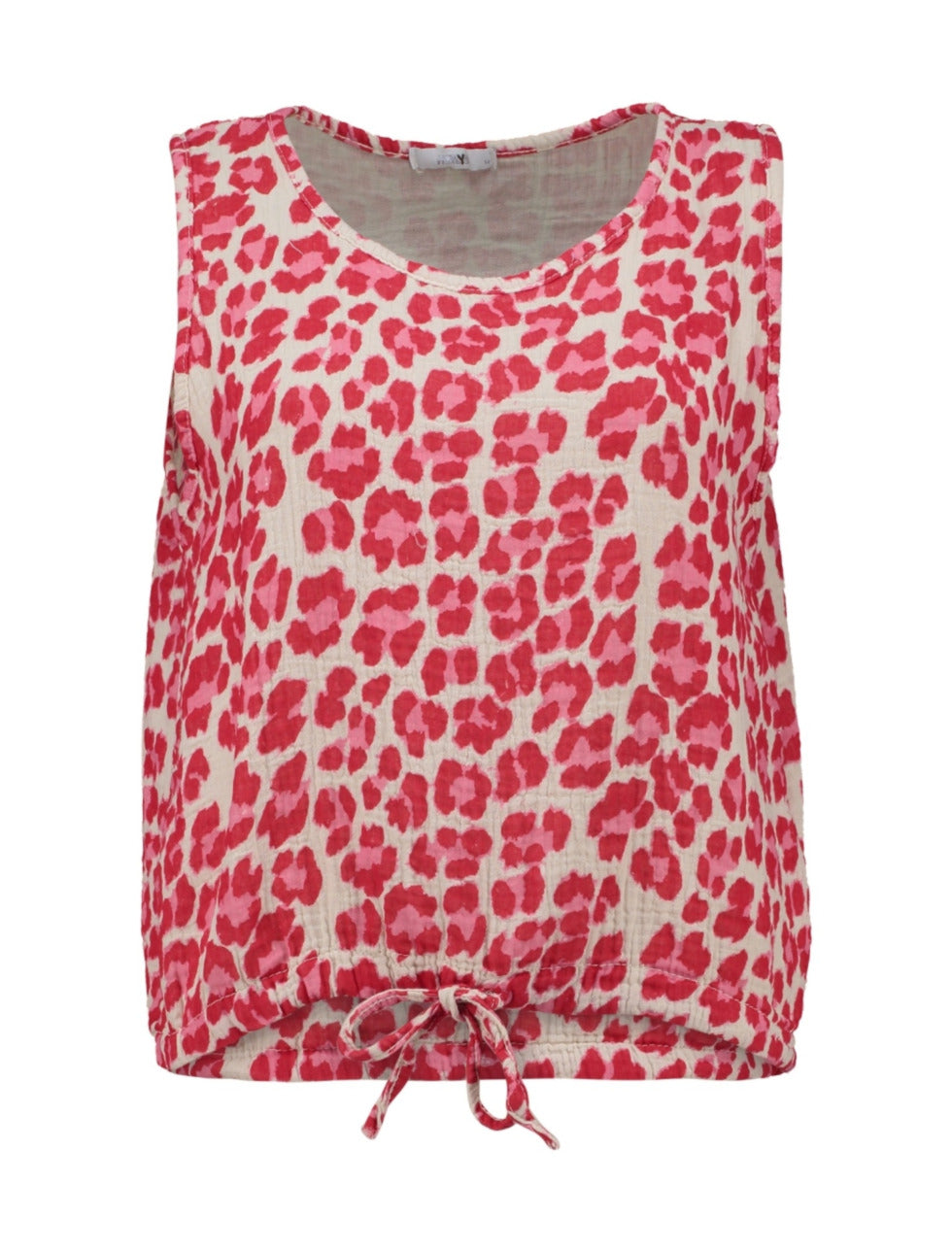 Musselintop Pa44lina pink leo (XS-XXL)