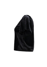 Laden Sie das Bild in den Galerie-Viewer, Samt-Shirt To44ni black Gr XS, S &amp; L