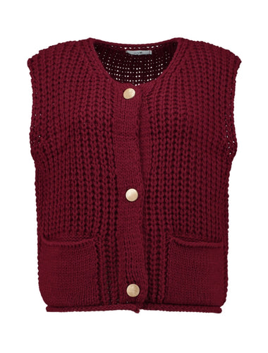 Strick-Weste Be44lla burgundy (XS/S-L/XL)