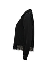 Laden Sie das Bild in den Galerie-Viewer, Satinbluse mit Spitze Br44ona Gr L &amp; XL