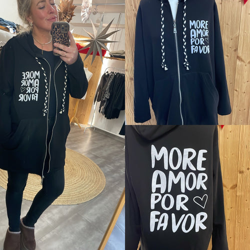 Sweat-Jacke onesize , passt ca bis 46