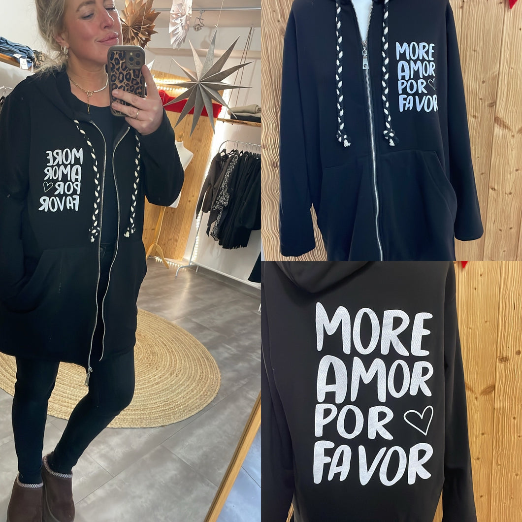 Sweat-Jacke onesize , passt ca bis 46