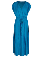 Laden Sie das Bild in den Galerie-Viewer, Midi-Kleid mediterranian blue 2258 BROADWAY Fashion Gr M &amp; L