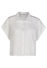 Laden Sie das Bild in den Galerie-Viewer, Bluse mit Lochstickerei brillant white 2260 BROADWAY Fashion Gr XL
