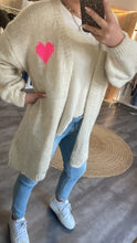 Laden Sie das Bild in den Galerie-Viewer, Cardigan So44uri beige/neonpink (XS/S-L/XL)