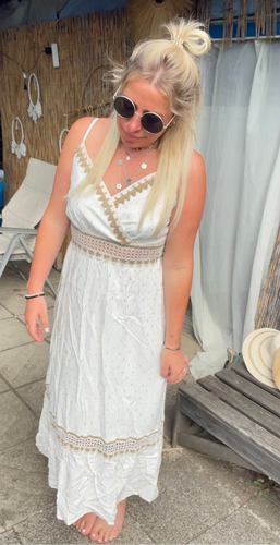 Boho-Kleid mit Gold-Dots S, M, L
