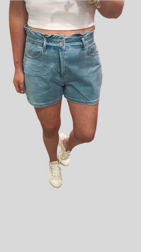 Bermuda-Short Ruffled light denim BUENA VISTA XXS & XS