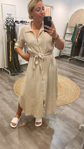 Musselin-Kleid Jo44ni beige (XS-XXL)