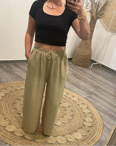 Pants El44len taupe stripe (XS-XXL)