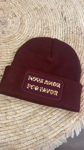 Special -Cap Weinrot Leo-Print