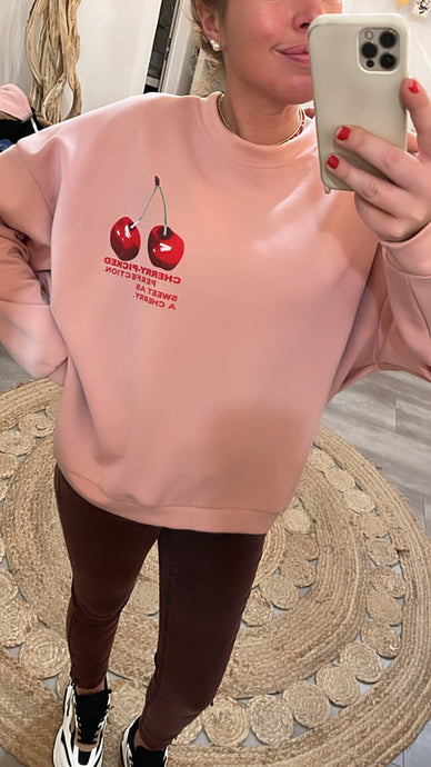 Sweatshirt No44ra cherry rose (XS-XXL)