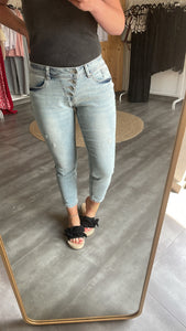 Jeans Malibu 7/8 stretch denim vintage denim BUENA VISTA