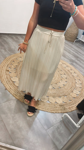 Plissee-Rock Ha44nni beige (XS-XXL)