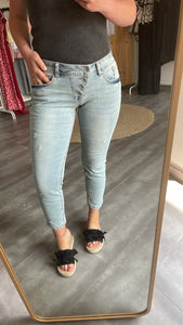 Jeans Malibu 7/8 stretch denim vintage denim BUENA VISTA