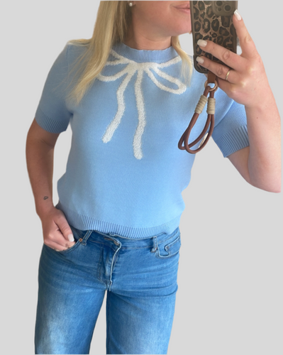 Pullover 1/2 Arm hellblau Bu44ri (XS/S & S/M)