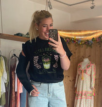Laden Sie das Bild in den Galerie-Viewer, Shirt mit Print schwarz 💚🩷 onesize ca 36-44