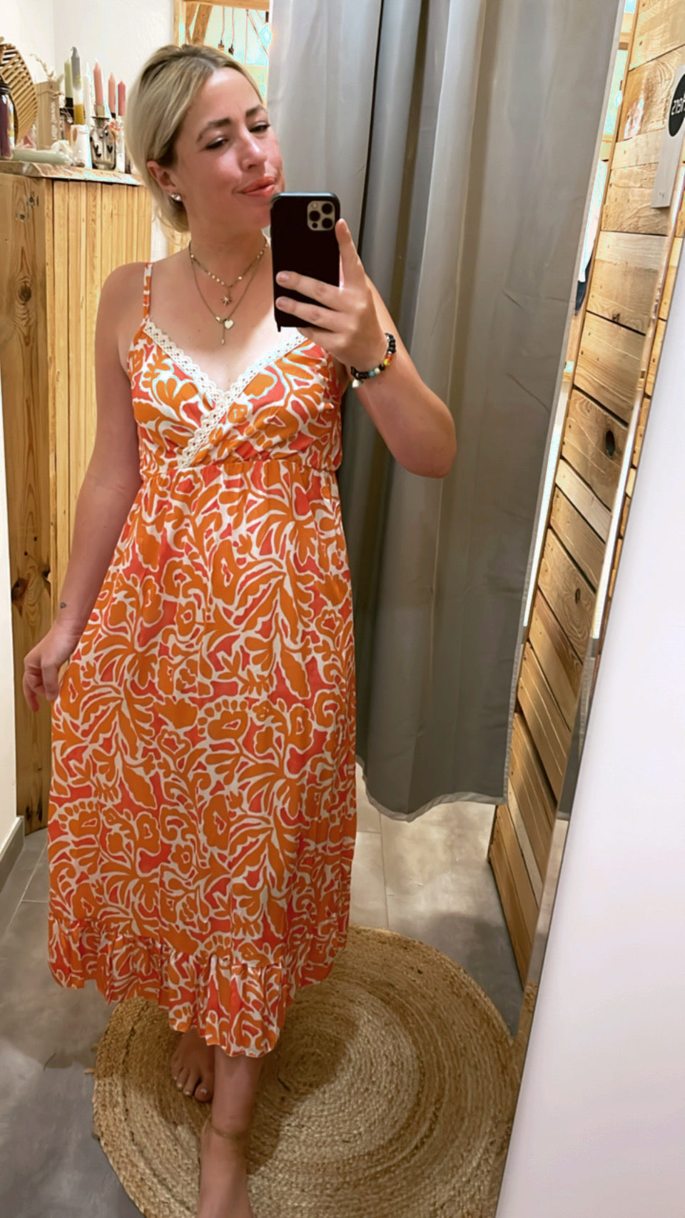 Midi-Kleid Ol44ly orange div (XS-XXL)