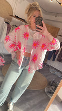 Laden Sie das Bild in den Galerie-Viewer, Bluse „Neon Sun“ – Pink / Orange Gr L &amp; XL