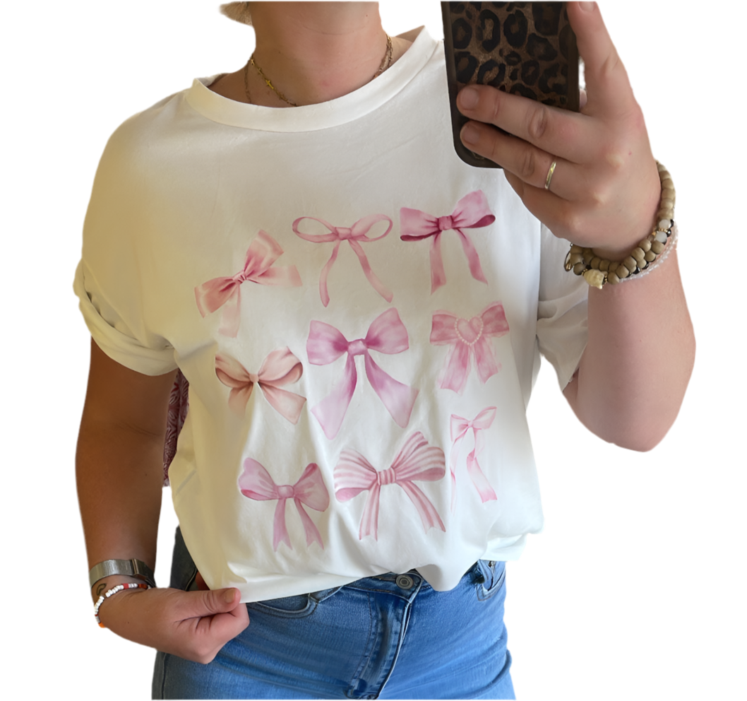 Shirt Su44ndy Pink bow (XS-XXL)