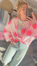 Laden Sie das Bild in den Galerie-Viewer, Bluse „Neon Sun“ – Pink / Orange Gr L &amp; XL