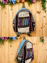 Laden Sie das Bild in den Galerie-Viewer, Boho Hanf-Rucksack Nr 1