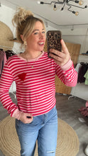 Laden Sie das Bild in den Galerie-Viewer, Pullover Ne44va pink stripe gr XS &amp; M
